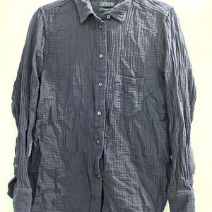 J. Crew navy blue Women’s Garçon classic double-gauze shirt